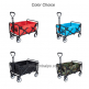 black outdoor garden iron steel cart custom utility foldable table folding trolley beach wagon