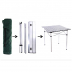 high quality portable tall self-driving aluminum square collapsible folding picnic outdoor BBQ rolling camping table