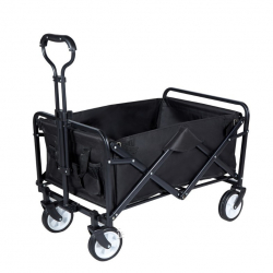 black outdoor garden iron steel cart custom utility foldable table folding trolley beach wagon