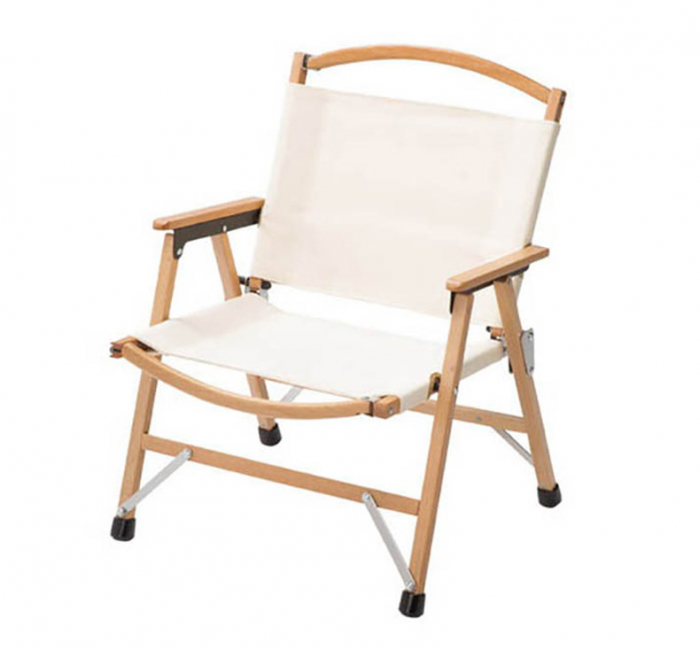 low foldable beige outdoor rest lightweight comfort wood armrest camping beach chair