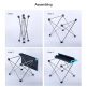 small low profile aluminum lightweight portable outdoors folding camping beach picnic table