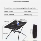 pop oxford fabric cloth aluminum portable leisure outdoor foldable picnic camping one folding table with bottle holders