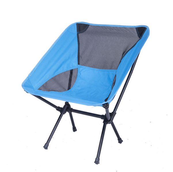 china manufacturers blue color portable folding outdoor steel foldable metal frame camping beach chair