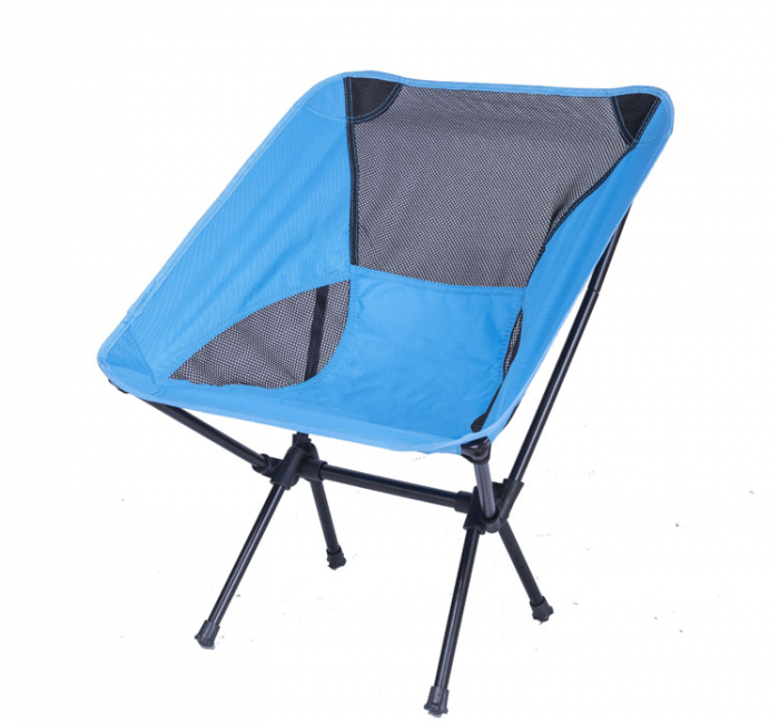 china manufacturers blue color portable folding outdoor steel foldable metal frame camping beach chair