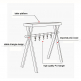 hot sale folding wood cookware stand portable bracket outdoor camping table hanging rack with hook
