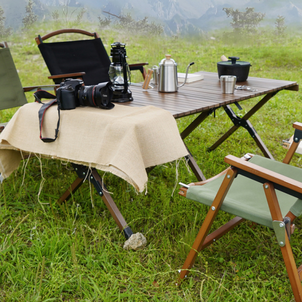 low square solid timber teak folding beer picnic portable wooden wood outdoor table