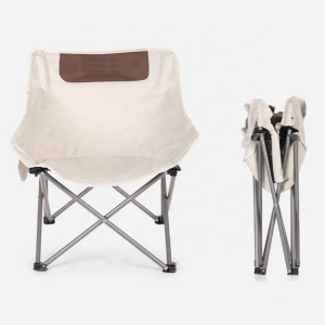 OEM customizable hot sale leisure portable folding cozy lazy lawn outdoor moon beach camping hiking travelling saucer chair