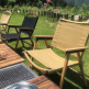 low foldable beige outdoor rest lightweight comfort wood armrest camping beach chair