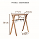 hot sale folding wood cookware stand portable bracket outdoor camping table hanging rack with hook