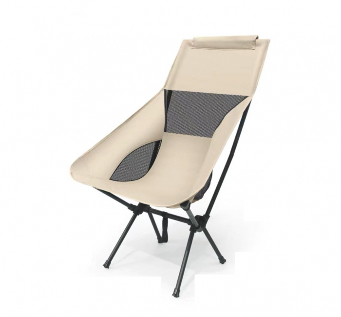 whole sale beige long back iron more foldable outdoor portable camping chairs for adults
