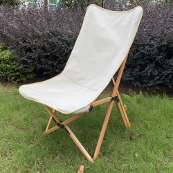 high quality ivory lightweight folding beach fishing canvas wood camp chair premium