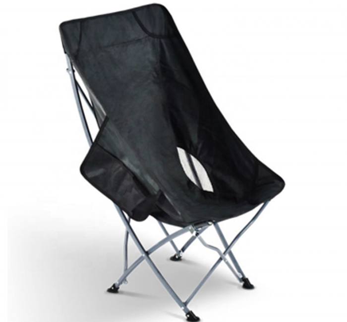 good quality black steel garden travel portable folding outdoor folding moon camp chair