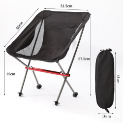 black collapsible lightweight metal travel fishing beach portable outdoor OEM camping chair