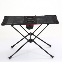 pop oxford fabric cloth aluminum portable leisure outdoor foldable picnic camping one folding table with bottle holders