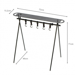 customized lightweight kitchen cooking utensil travel organizer hanging rack table camping stand with movable hooks