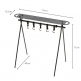 customized lightweight kitchen cooking utensil travel organizer hanging rack table camping stand with movable hooks