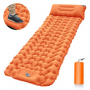 nylon 40d tpu thick foot press tent air folding waterproof ultralight inflatable sleeping mats with pillow