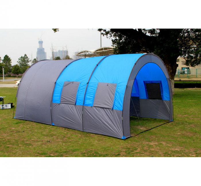 hot sale large 5-8 person portable outdoor family glamping camping tunnel tent