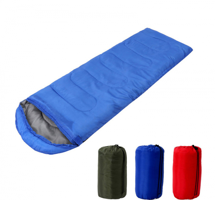 China Polyester Lining Homeless Cheapest Price Waterproof Cold Weather Fiber Cotton Envelope Sleeping Bag Include Carry Bag