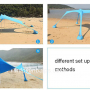 hot sale uv protection ultralight umbrella portable outdoor sunroof beach tent sun shade shelter with sandbag