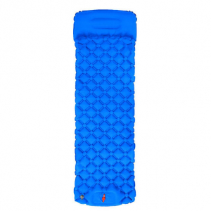 2020 ningbo long travel outdoor air inflating mat best inflatable mattress camping sleeping pad with built-in air pump