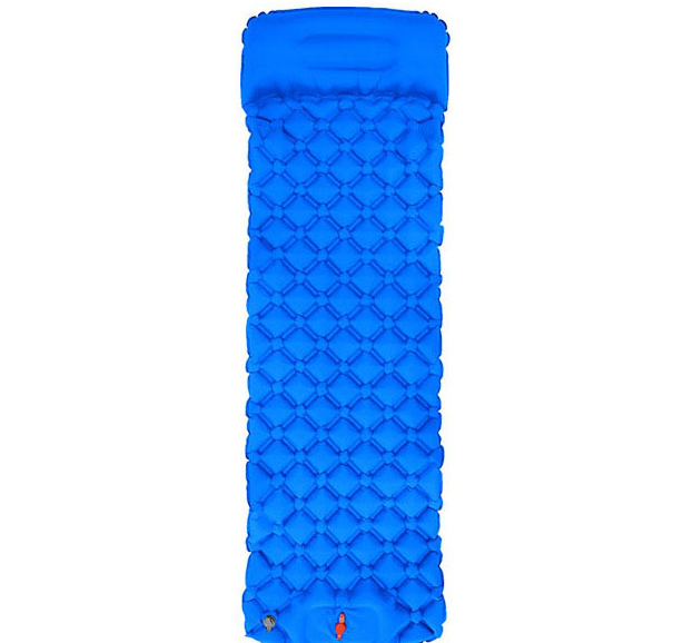 2020 ningbo long travel outdoor air inflating mat best inflatable mattress camping sleeping pad with built-in air pump