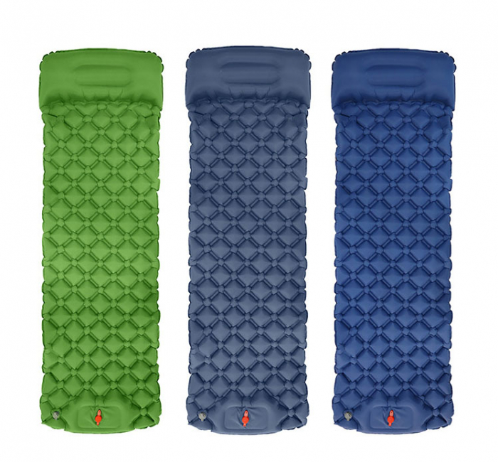 mini tpu insulated arab eco friendly 40d nylon foldable roll up inflated ultralight sleep cell camping air mats with foot pump