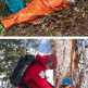 printed reusable survival sacks PE survival outdoor camo adult camping thermal bivy emergency sleeping bag