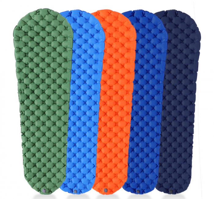 waterproof tpu Mummy shape sleeping beach trekking roll sleeping mat inflatable air pad with built in pump