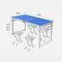 aluminum adjustable dining set equipment foldable picnic folding camping outdoor beach table with 4 chairs