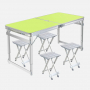 aluminum adjustable dining set equipment foldable picnic folding camping outdoor beach table with 4 chairs