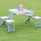 OEM logo folding beach foldable snack aluminum outdoor garden furniture picnic set camping portable table and 4 chair seats