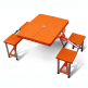 portable suitcase folding picnic table with 4 seats