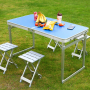 aluminum adjustable dining set equipment foldable picnic folding camping outdoor beach table with 4 chairs